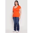 thumbnail image 4 of Womens Plus Size Basic V Neck T Shirt, 4 of 5