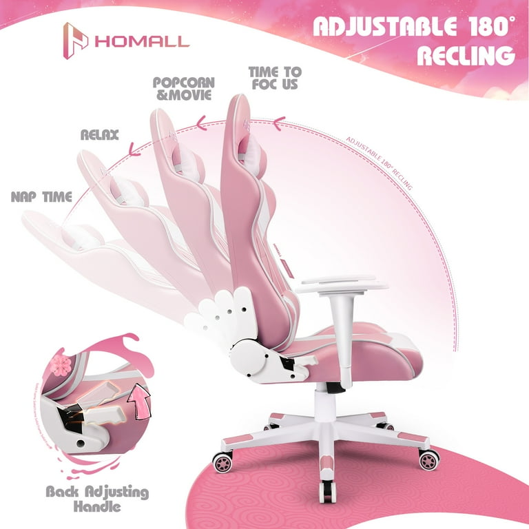 Homall shero online pink gaming chair
