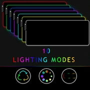 RGB Gaming Mouse Pad Large,90CM x 40CM 11 Lighting Mode Thick Glowing LED Extended Mousepad ，Non-Slip Rubber Base