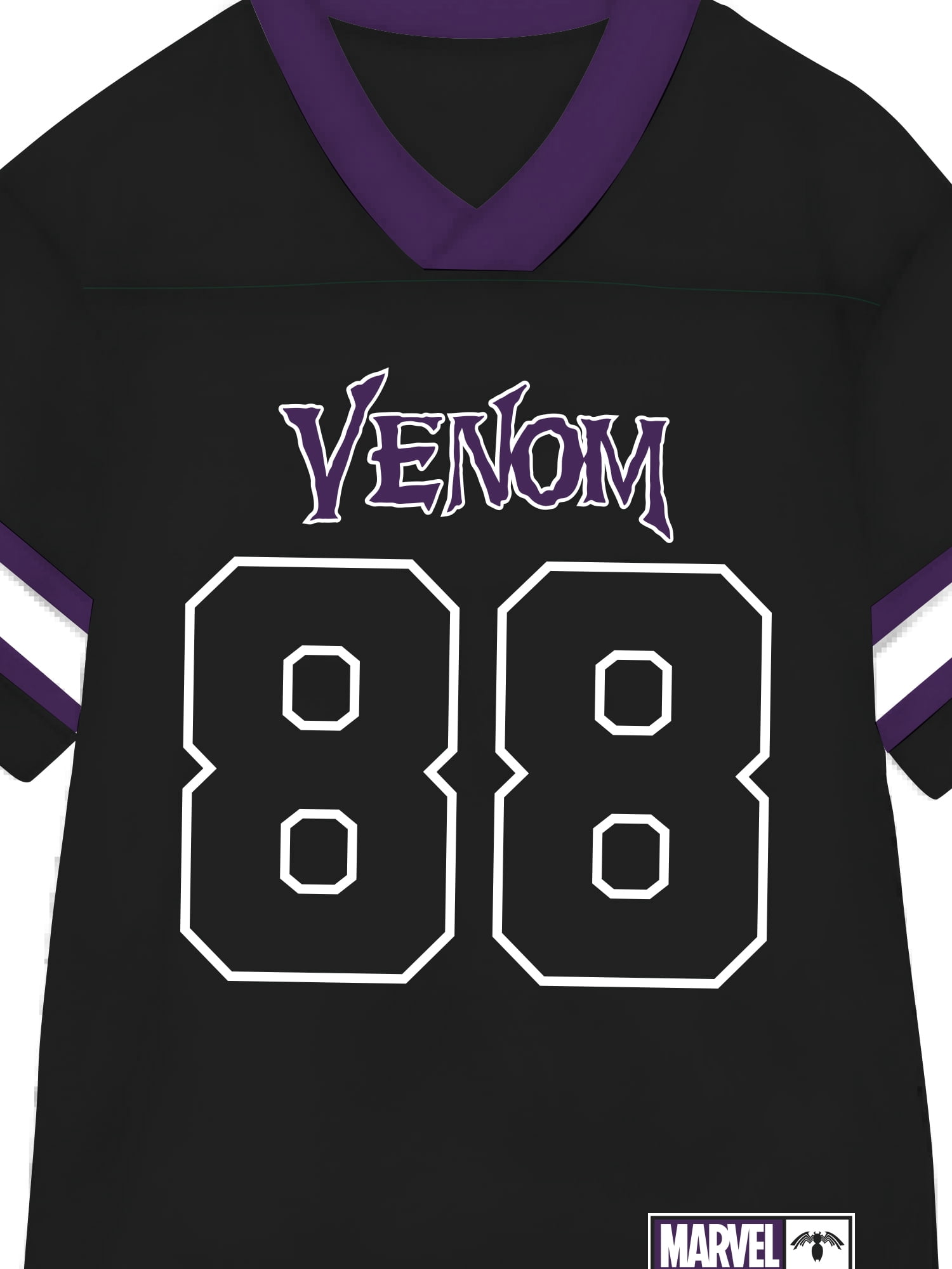 Marvel Venom Boys’ Short Sleeve Athletic Jersey, Sizes 4–18