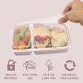 thumbnail image 5 of Bentgo Prep - 20-Piece 2-Compartment Reusable Meal Prep Containers with Lids, PFAS & BPA Free Materials, Durable, Microwave, Freezer, & Dishwasher Safe To Go Food Storage (Blush Pink), 5 of 9