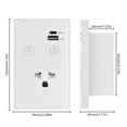 thumbnail image 4 of Smart socket,Switch App Wifi Wall Switch With Switch Usb Switch Voice Outlet Wire Wall Switch Type-c Usb 1 Way Tempered Panel Switch Socket Switch Wire Required App Voice Required Usb Power, 4 of 6
