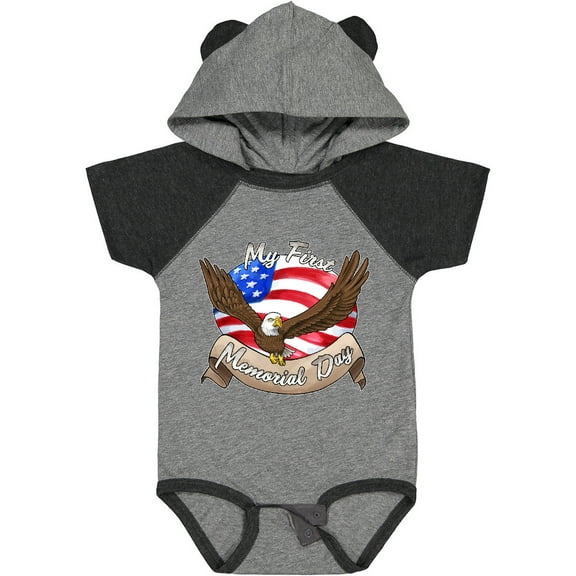 Inktastic My First Memorial Day- Bald Eagle Boys or Girls Baby Bodysuit