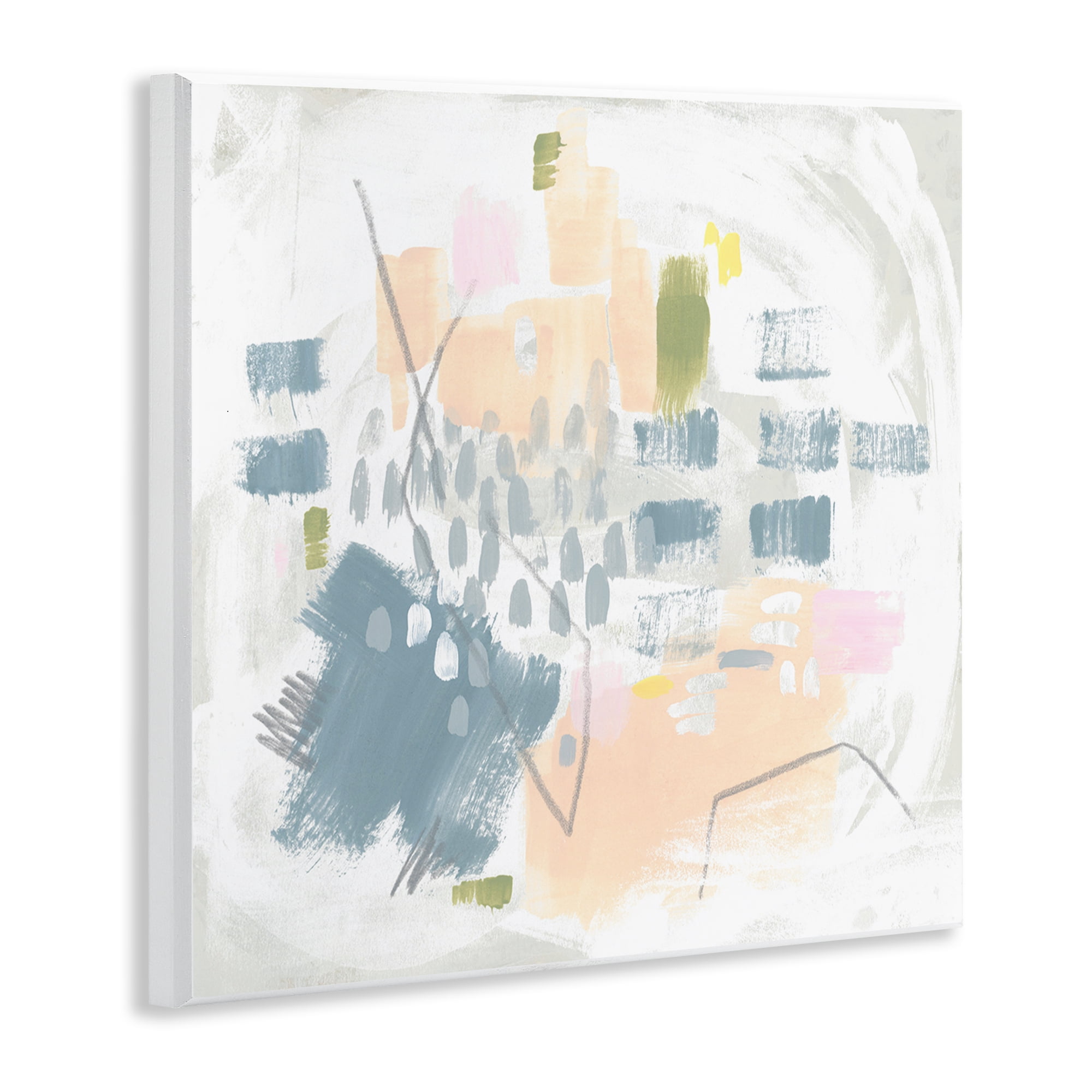 Stupell Industries Centric Pastel Pattern Abstract Painting Unframed Art Print Wall Art, 12 x 12