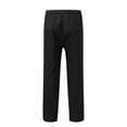 thumbnail image 5 of KKBOTIVE Mens Travel Pants Elastic Waist Denim Pants Warm Lined Bottoms Casual Loose Straight Leg Jeans Workwear Dress Pants ( Black Size: XXL ), 5 of 5