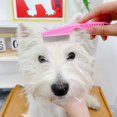 thumbnail image 4 of 2-in-1 Metal Round Smooth Teeth Pet Grooming Comb for Cats and Dogs - Tear Stain Remover and Mucus Crust Removal - Pink Color, 4 of 4