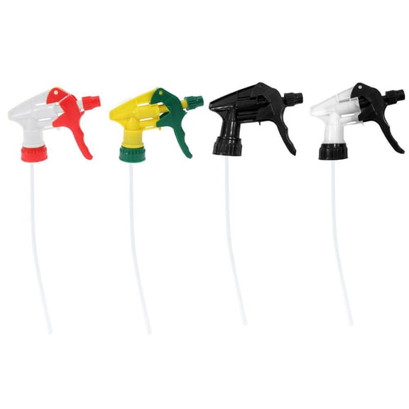 Pekkaxy Plastic Spray Bottle Nozzle Heavy Duty Spraying Bottle Replacement Part Leak Proof Mist Water Bottle Spray Nozzle for Chemical Cleaning Solutions All-Purpose Adjustable Head Sprayer 4PCS
