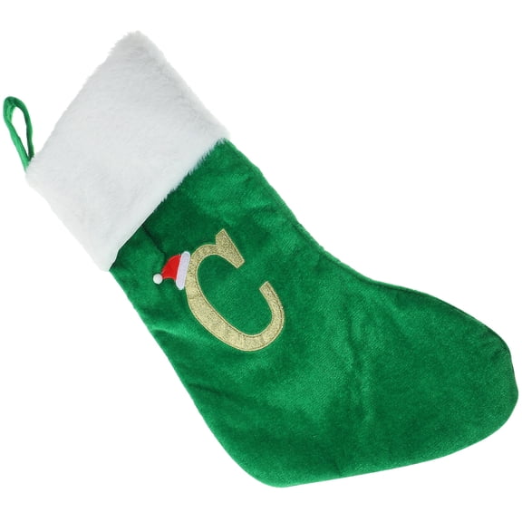 FUEENIRVA Christmas Hanging Sock Decoration in Green for Festive Xmas Display