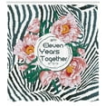 thumbnail image 3 of 11th Year Anniversary Gifts Eleven Years Together Shower Curtain Set Extra Long, 3 of 3