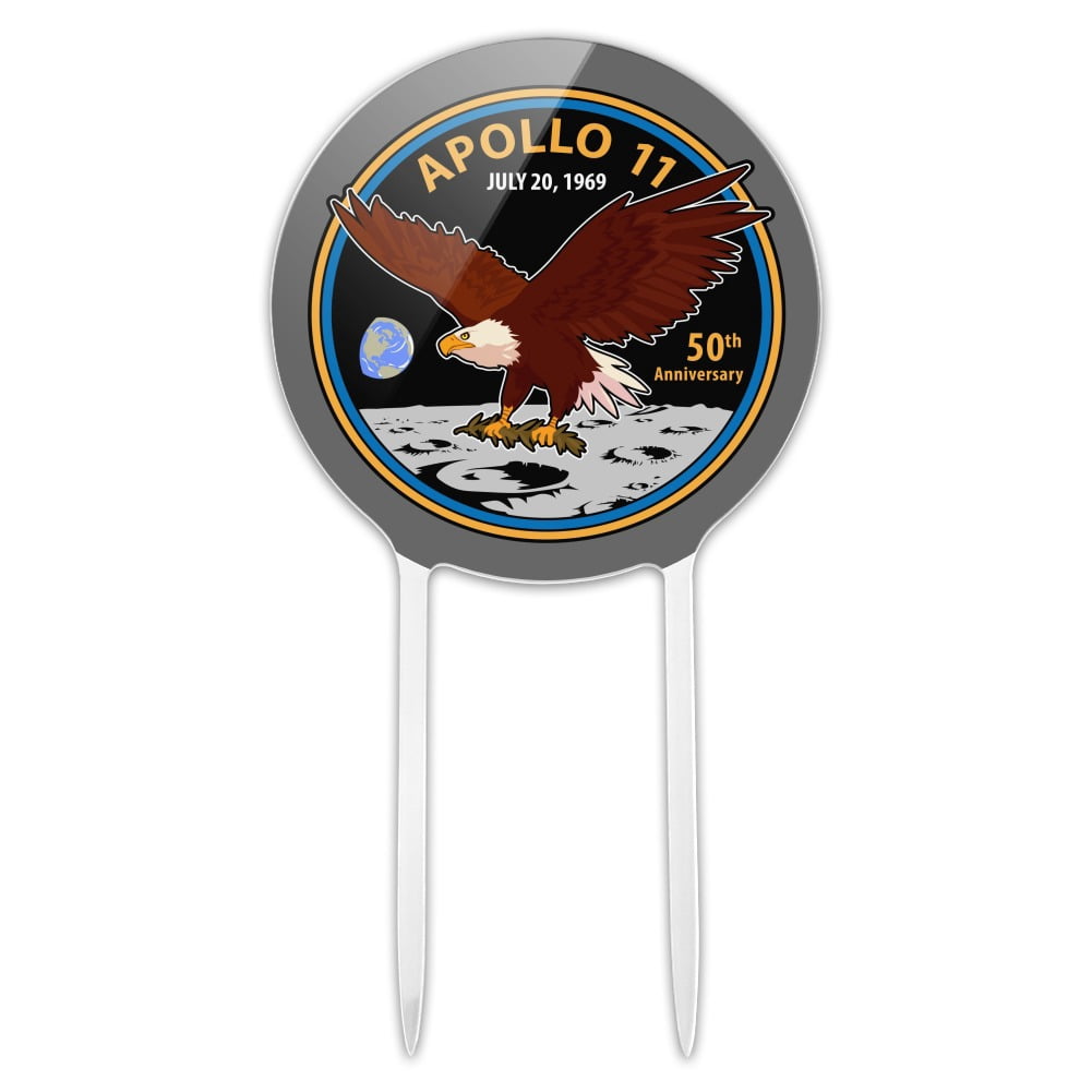 Acrylic NASA Apollo 11 50th Anniversary Patch with Eagle on The Moon ...