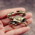 thumbnail image 4 of Brass Crabs Statues Figurines Retro Crabs Statue Figurines Sculptures Tabletop Centerpieces Home Decors Collectibles, 4 of 10