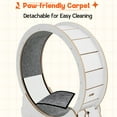 thumbnail image 5 of YODOLLA 31.5” Cat Treadmill Cat Exercise Wheel with Nonslip Carpet  Cat Teaser for Indoor Cats,White, 5 of 8