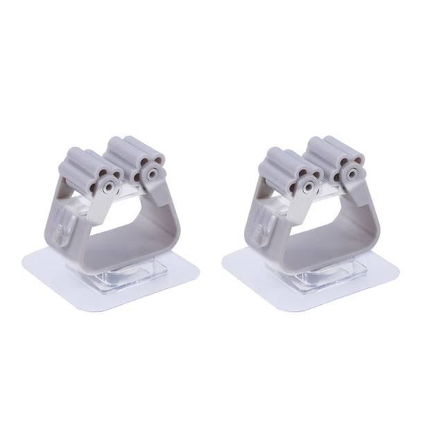 Toystoory Gran oferta, 2 uds., estante de Clip de pared para cuarto de ducha de baño, colgador de cepillo adhesivo ABS, suministros para el Almacenamiento y organización del hogar Azul