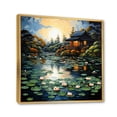thumbnail image 2 of Designart "Lakehouse Waters Pointillism II" Landscapes Floater Framed Canvas Print, 2 of 7