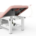 thumbnail image 4 of Stationary Massage Table Folding Bed with Backrest for Treatment Table Physical Therapy Table Spa Facial Bed, Metal Frame PU Leather, 30.5"Wx75"L, 660lbs, Pink, 4 of 10