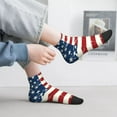 thumbnail image 6 of Uemuo Vintage American Flag Printed Crew Socks, Moisture-Wicking Socks, Athletic Socks for Men Breathable Cushion Socks Casual Sport Socks for Running Traveling, 6 of 6
