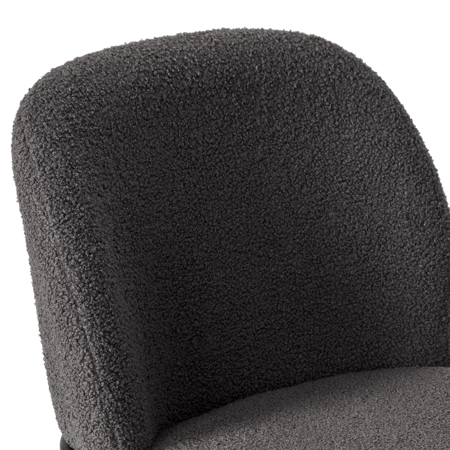 Tabouret de bar CorLiving Blakeley Modern Boucle en tissu rembourré avec pieds en métal – Vendu à l'unité