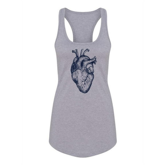 Human Heart.  Racerback Tank Women -Image by Shutterstock, Female Small