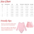 thumbnail image 7 of Sxiwei 2Pcs Girls Ballet Dance Outfits Long Sleeve Gymnastics Leotard with Chiffon Tied Skirt Set Lavender XL, 7 of 7