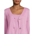 thumbnail image 4 of Secret Treasures Women's Cardigan and Cami Top Sleep Set, 2-Piece, 4 of 5