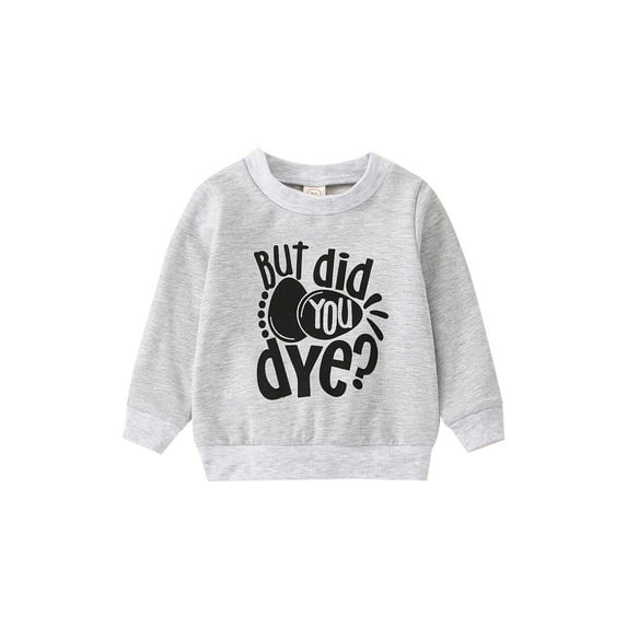 Bagilaanoe Newborn Baby Baby Long Sleeve Sweatshirt Letter Print 3M 6M 12M 18M 24M Tops Loose Clothing