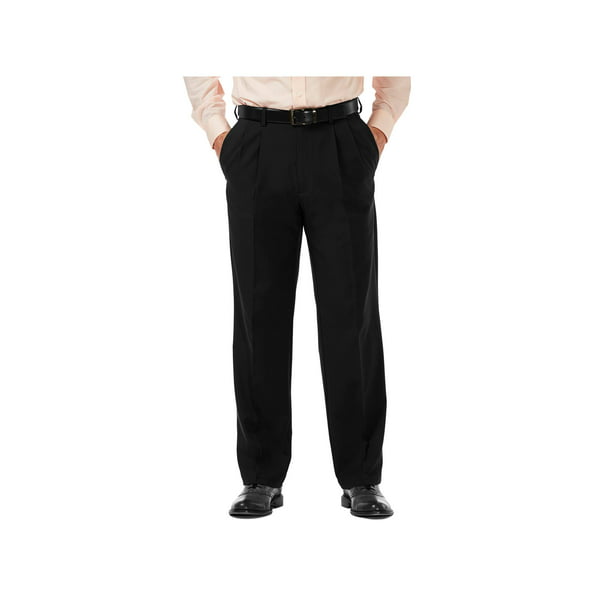 Haggar Men's Cool 18® Pro Solid Pleat Front Pant Classic Fit HC00248 ...