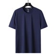 thumbnail image 3 of Camiseta de seda de hielo con texto y logotipo personalizado para hombre y mujer, camisa de cuello redondo de talla grande para parejas, verano gordo 8XL, 2023, 3 of 5