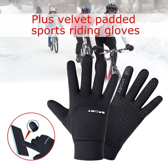 TELOLY 1 Pair Football Gloves Kids Boys Waterproof Thermal Field Grip Sports Youth Football Gloves for Boys