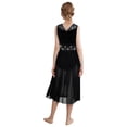 thumbnail image 4 of vastwit Girls Sleeveless Lyrical Dance Dress Lace High Low Skirt Leotard Ballet Modern Contemporary Dancewear Black 10, 4 of 5