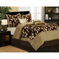 thumbnail image 1 of Lanco Lizzy Floral 7-Piece Comforter Set, Brown, Queen, 100% Polyester, 1 of 1