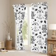thumbnail image 3 of Castle Fairy Gamer Ice Hockey Curtains Pack Of 2 (42X84 Each) for Teens Women Men,Sport Theme Curtains Blackout,Black White Bedroom Curtains,Super Cozy Room Decor, 3 of 6