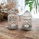 thumbnail image 4 of 2 Pcs Decorative Lanterns Candle Holder Hanging , Silver, 4 of 5