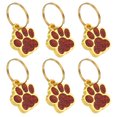 thumbnail image 1 of Unique Bargains Pendentifs Empreintes de Pattes de Chien Chat, 6 Pcs Perles de Empreinte, Rouge, 1 of 7