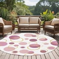 thumbnail image 4 of Round Area Rugs Collection 6 Ft, Pin Polka Dots Non-Slip Residential Carpet, Modern Abstract Art Indoor Crawling Mats Runner Rugs for Living Room/Dining Room/Bedroom, 4 of 8