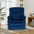 thumbnail image 2 of PAPROOS Large Power Lift Recliner Chair with Massage and Heat for Elderly Big and Tall People, Overstuffed Wide Recliners with 2 Cup Holders, Side Pocket for Living Room, Single Sofa, Blue, 2 of 12