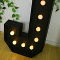 thumbnail image 2 of Efavormart 4ft Giant LED Marquee Letter "J", Black Pre-Cut Foam Board with 10 Warm White Battery Operated LEDs, Glue Gun and Sticks, 2 of 3