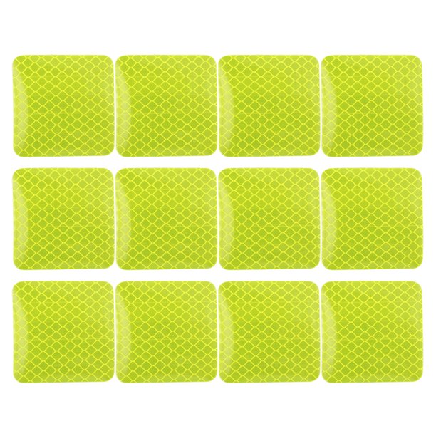 12pcs Yellow Rear Bumper Reflector Reflective Sticker Warning Tape 5 x