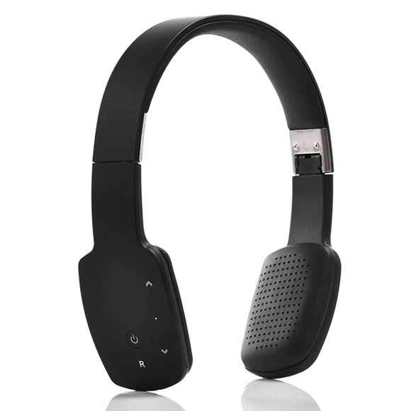 Auriculares Inalámbricos de Actualización Bluetooth On-Ear, Auriculares Deportivos con Micrófono, Control Táctil y Diseño Plegable en Negro
