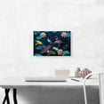 thumbnail image 2 of ARTCANVAS Gold Red Koi Carp Fish Pond Leaves Lotus Flower Canvas Art Print - Size: 18" x 12" (0.75" Deep), 2 of 9