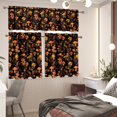thumbnail image 3 of Yuyamidu Mushroom Kitchen Curtain Valance and Tiers 3 Panel Set Washable Blackout Curtains for Bedroom Easy to Install Contemporary Trendy Valances Home Decor, 3 of 5