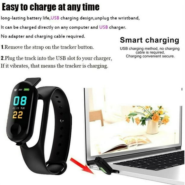 Generic Montre Intelligente Bluetooth Moniteur De Fréquence Cardiaque Smart Watch-rose - Prix pas cher | CI