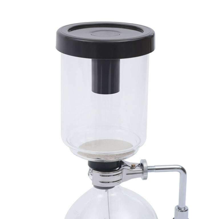 3-Cup Siphon Syphon Coffee Maker Manual Coffee Maker Tabletop Glass Vacuum  Siphon Coffee Brewer Black