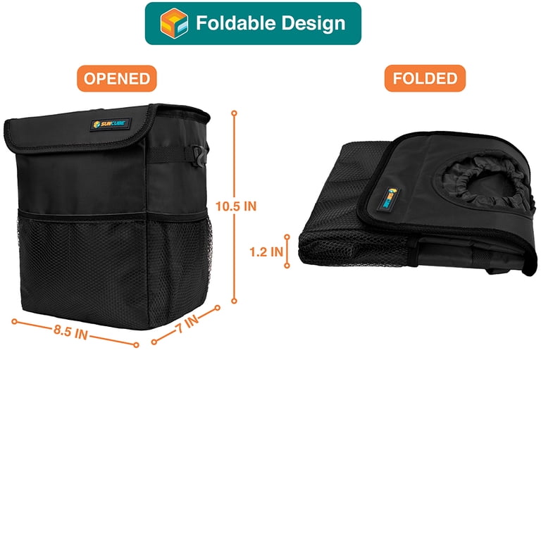 Sun Cube Waterproof Car Trash Can With Lid, 10L photo 4