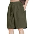 thumbnail image 2 of Daqian Men's Casual Daily Outdoor Beach Lightweight and Breathable Work Shorts Mens Shorts Elastic Waist Mens Exercise Shorts Big and Tall Mens Shorts Army Green M, 2 of 9