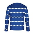 thumbnail image 4 of Zylanna Men's T-Shirts Tee, Striped Stretchy Crew Neck Long Sleeve Casual Tops for Man Blue, 4 of 4