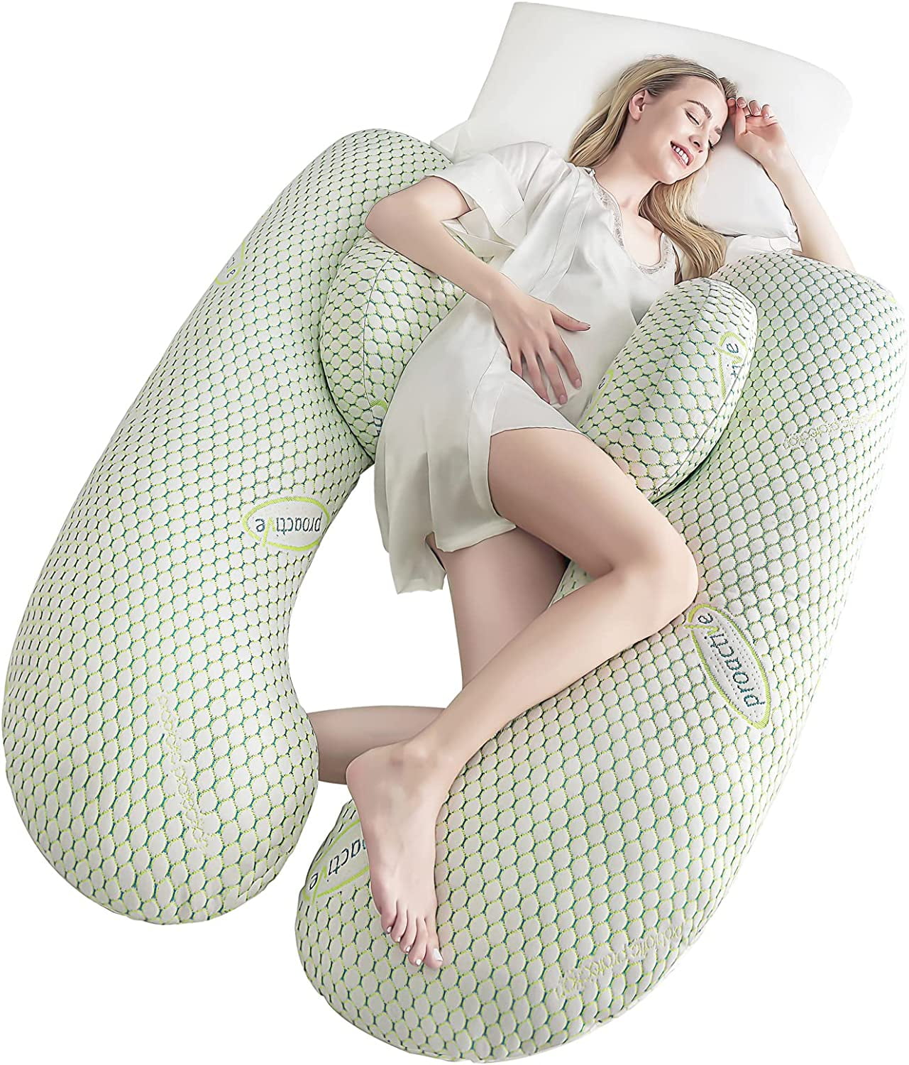 iFanze 36 inch Pregnancy Pillows for Sleeping, U Shaped Maternity Full