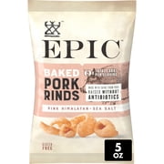 EPIC Pink Himalayan and Sea Salt Baked Pork Rinds, Keto Friendly, Protein Snacks, 5 oz