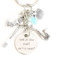 thumbnail image 2 of Look at this Stuff Isn't it Neat Silver Charm Keychain Little Mermaid Accessories Ariel Gift for a Hopeful & Sweet Princess I Merchandise for Women, 2 of 4