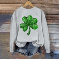 thumbnail image 2 of St Patricks Day Shirt Women Cute Shamrock Graphic St Patricks Day Sweatshirts Long Sleeve Crew Neck Irish Tops, 2 of 5