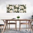thumbnail image 5 of Green and White Magnolia Flowers Abstract Wall Art Decor Modern 3 Pieces Stretched and Framed Floral Pictures HD Artwork Canvas Print Wall Art for Bedroom Bathroom Home Kitchen Wall Decor 12"x16"x3, 5 of 6